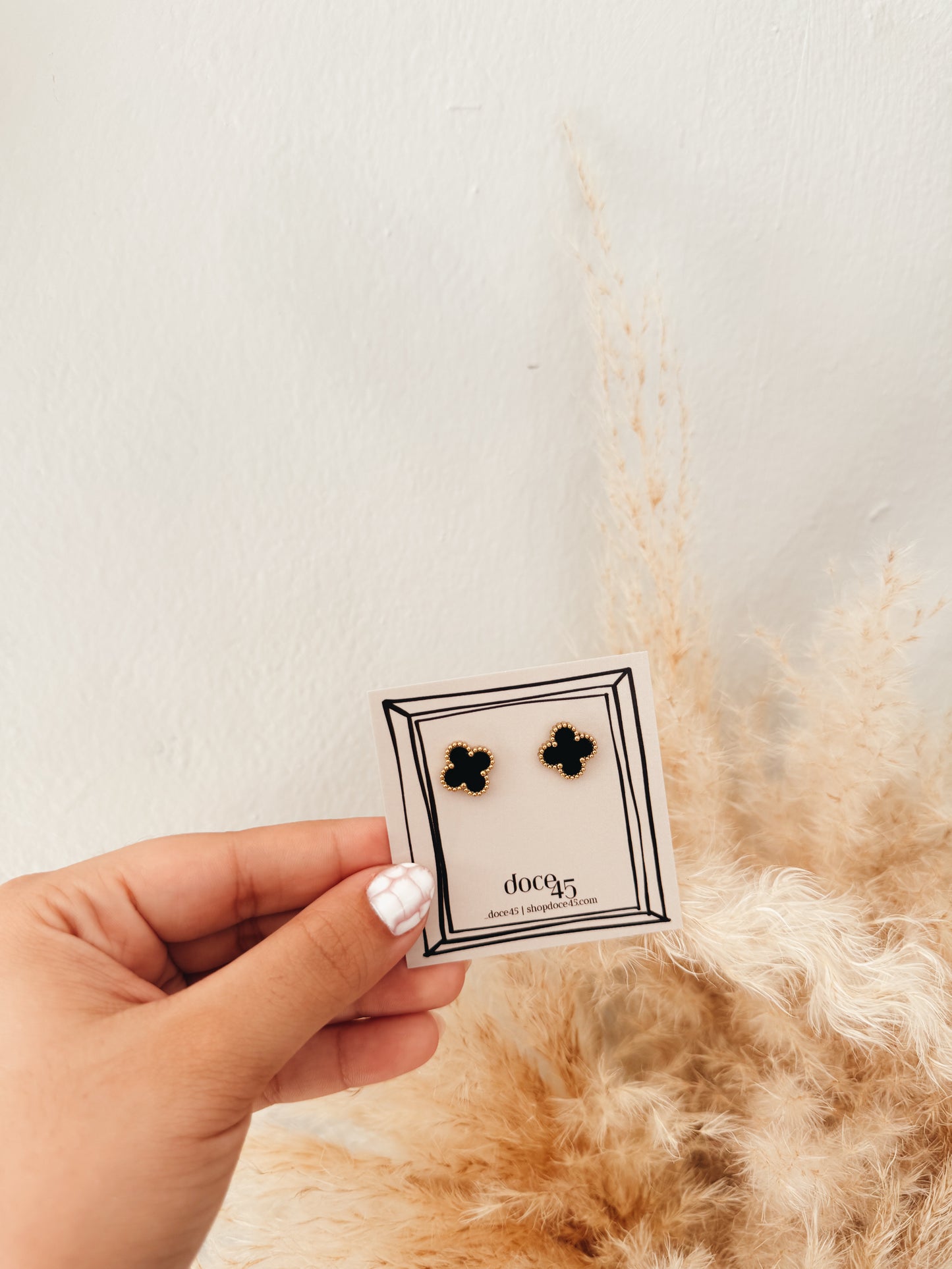 Clover Black Studs