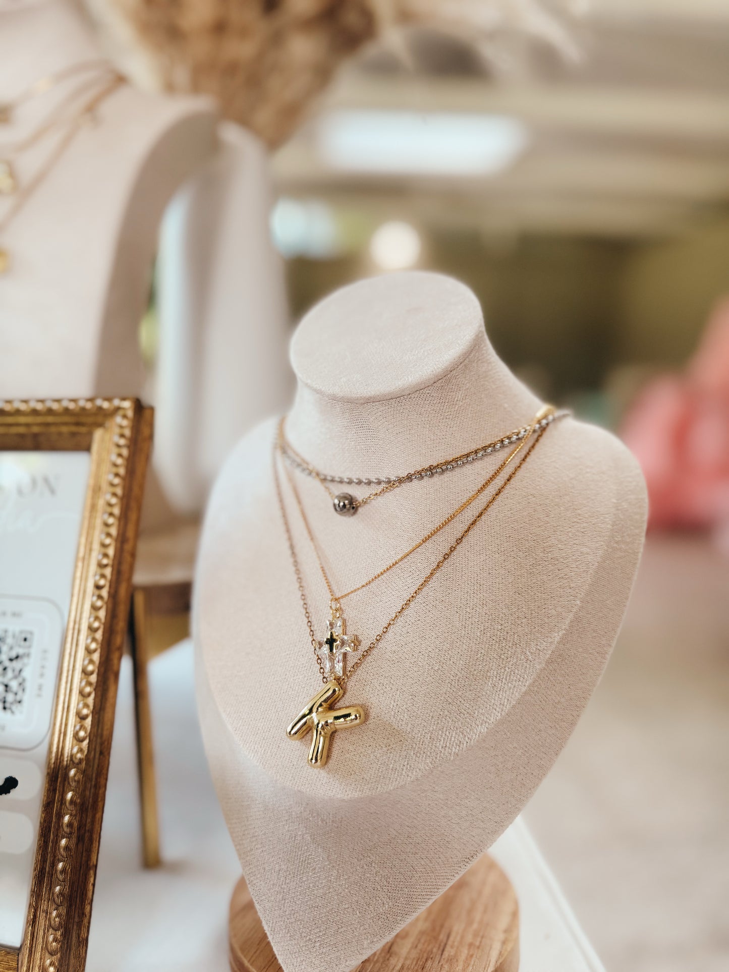 Bubble Initial Necklace