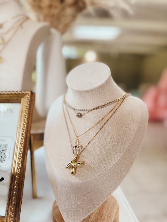 Bubble Initial Necklace