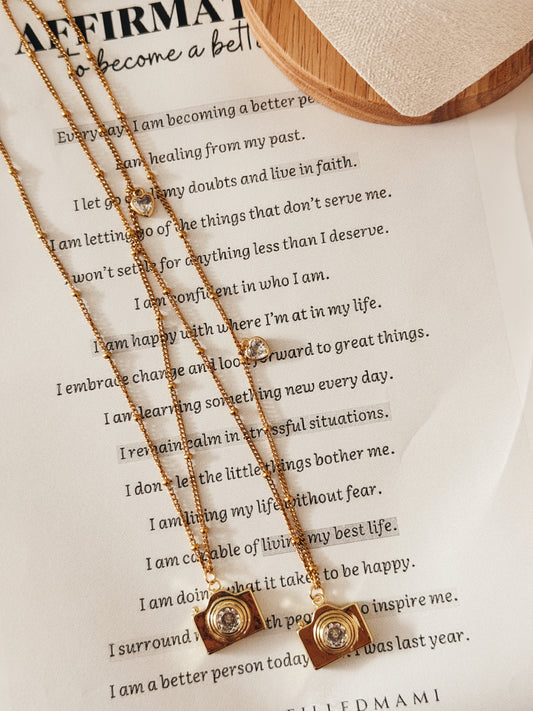 Sparkling Camera Necklace