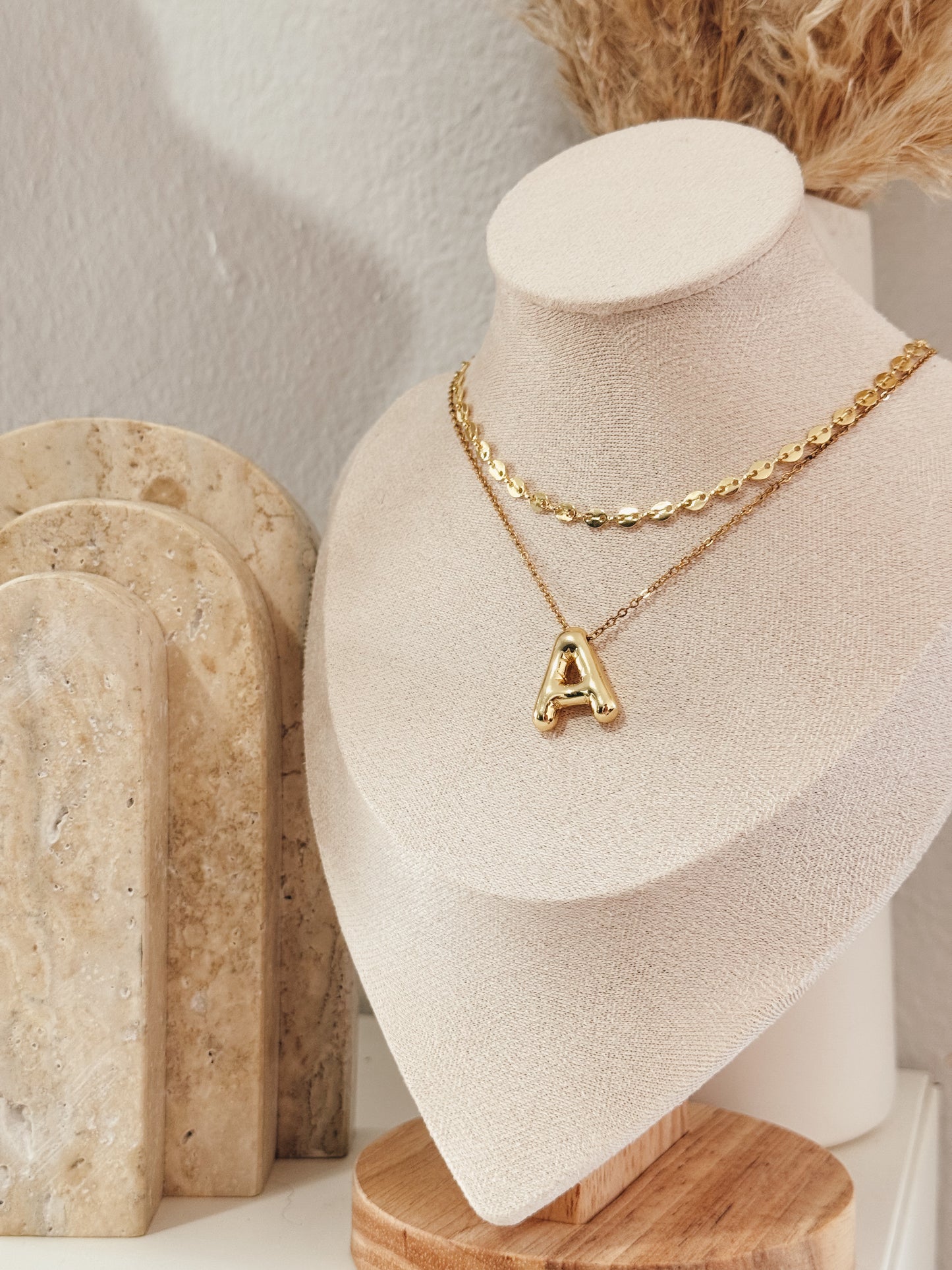 Bubble Initial Necklace